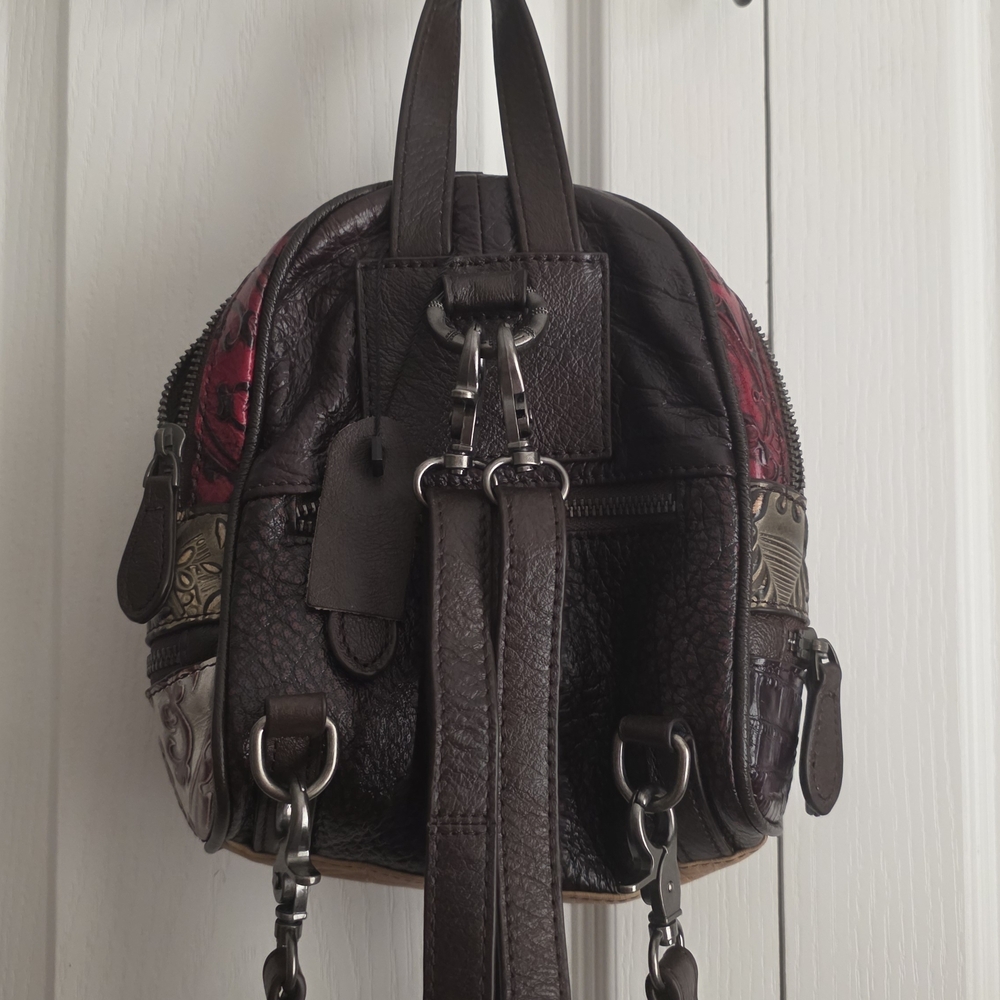 Patchwork Italian Leather Backpack - image 3